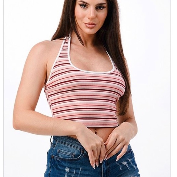 Bear Dance Striped Halter Top - Picture 1 of 2